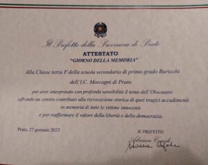 Attestato Prefettura Buricchi